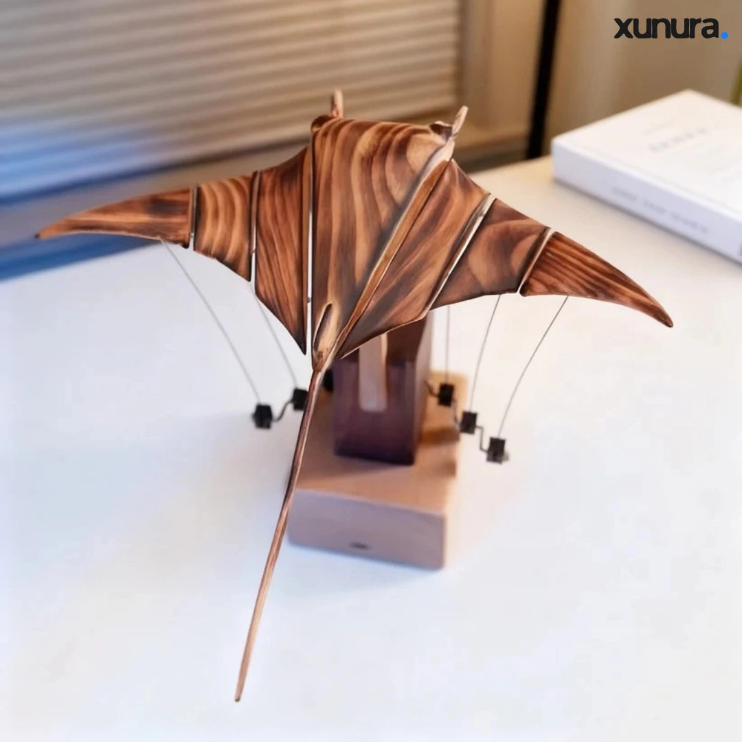 Xunura™ - Handcrafted Wooden Manta Ray Automaton
