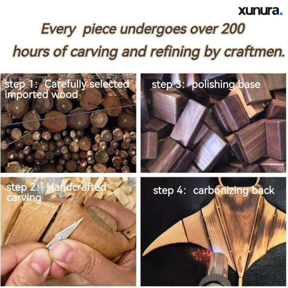 Xunura™ - Handcrafted Wooden Manta Ray Automaton