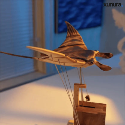 Xunura™ - Handcrafted Wooden Manta Ray Automaton