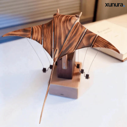 Xunura™ - Handcrafted Wooden Manta Ray Automaton
