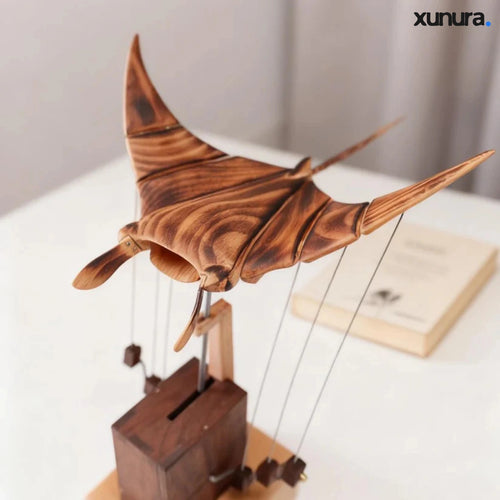 Xunura™ - Handcrafted Wooden Manta Ray Automaton